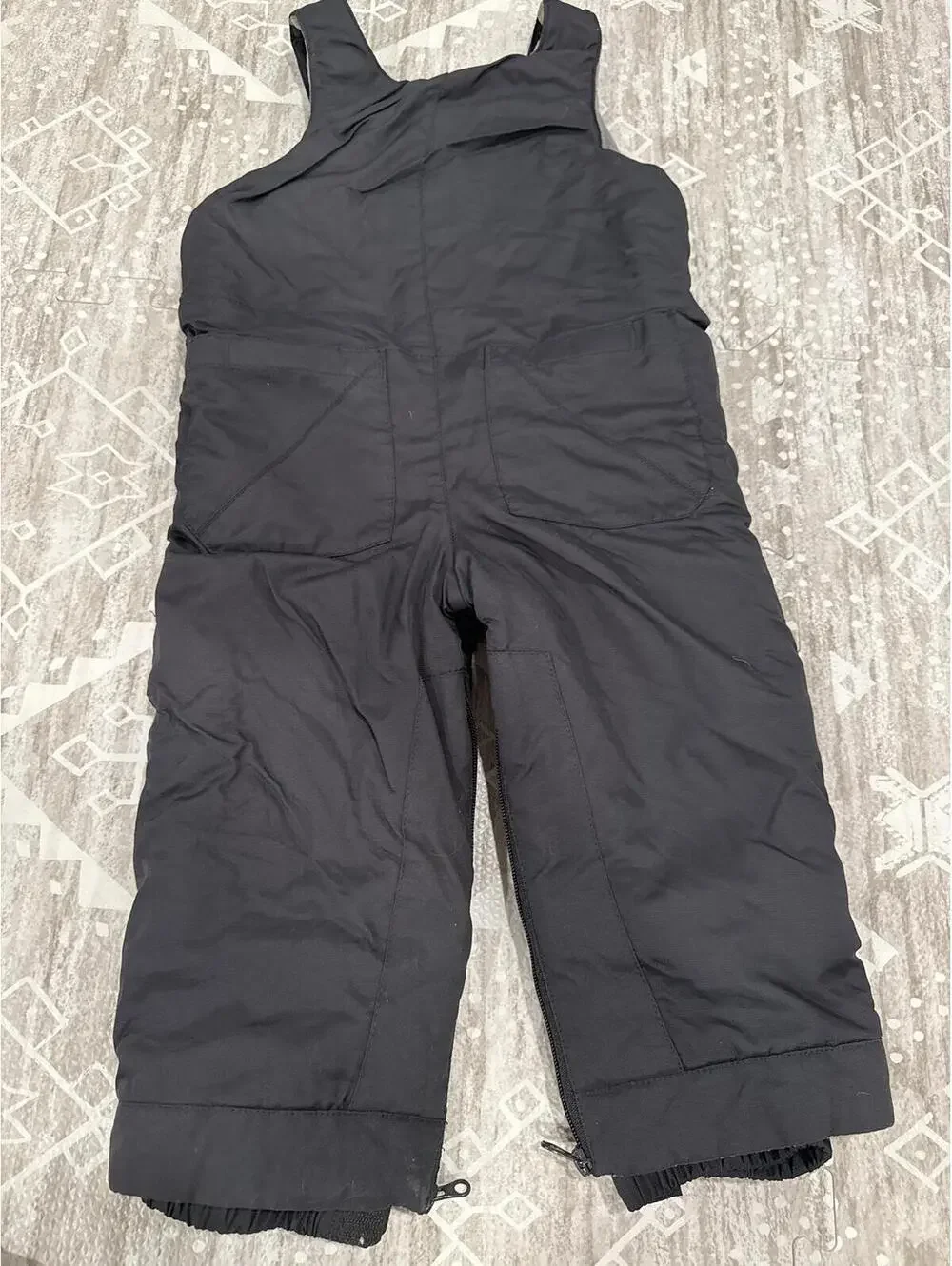 The Children's Place Black Insulated Snow Bib Overalls Size 24 Months